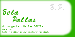 bela pallas business card